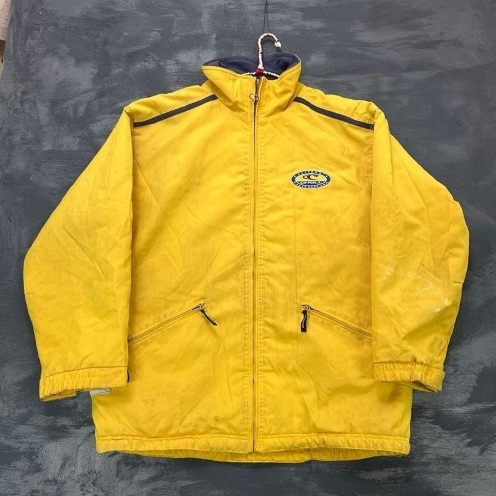 Vintage‎ O'Neil Jacket Mens Large Yellow 2000s Y2K Santa Cruz Surf Wear